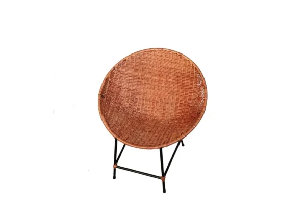 Silla Pera Mimbre Base Metalica 82 X 74 X 62 Cm