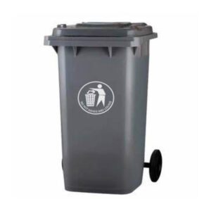 Cont Basura 120Lt Gris C/Tapa Y Ruedas 46X55X96Cm