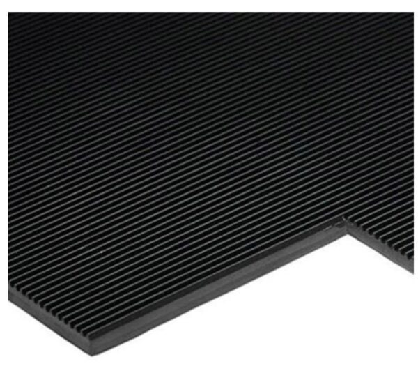 Piso R Goma Estria Fina Neg Import 3Mmsx1,0Mts. Rollo 10 Mts - Imagen 3