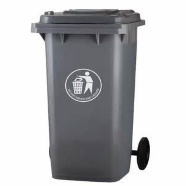 Cont Basura 240Lt Gris C/Tapa Y Ruedas 56X70X101Cm