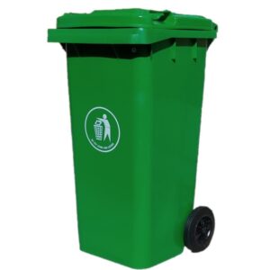 Cont Basura 240Lt Verde C/Tapa Y Ruedas 56X70X101Cm