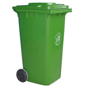 Cont Basura 360Lt Verde C/Tapa Y Ruedas 85X71X111Cm