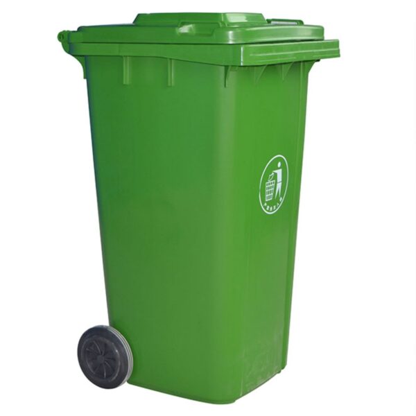 Cont Basura 360Lt Verde C/Tapa Y Ruedas 85X71X111Cm