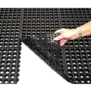Piso Plancha Antif/Sup Humedas 14X900X900Mm Negro C/Union