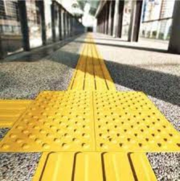 Palmeta Táctil No Vidente Estriada Pvc 5X300X300Mm Amar
