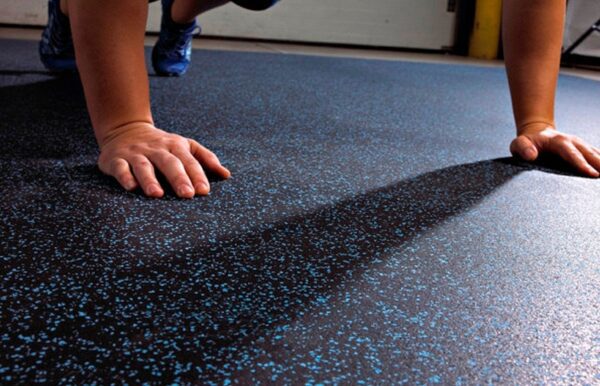 Piso Plancha Gym Epdm Puzzle 6X1000X1000Mm Azul/Neg - Imagen 2
