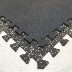 Piso Plancha Gym Epdm Puzzle 6X1000X1000Mm Azul/Neg