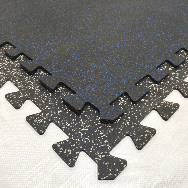 Piso Plancha Gym Epdm Puzzle 6X1000X1000Mm Azul/Neg