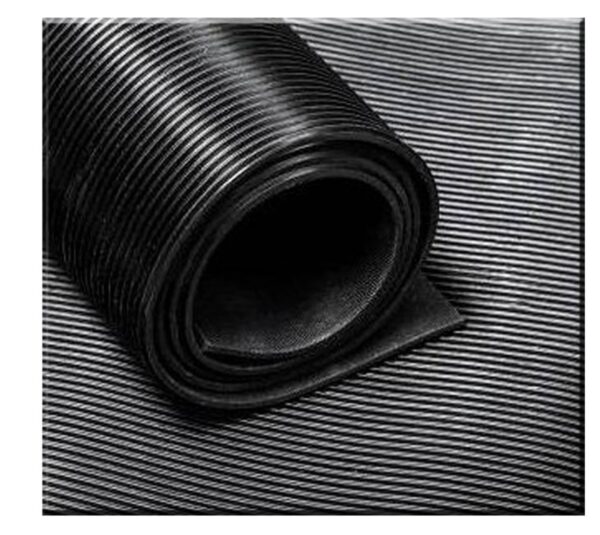 Piso R Goma Estria Fina Neg Import 3Mmsx1,0Mts. 1 Mt Lineal