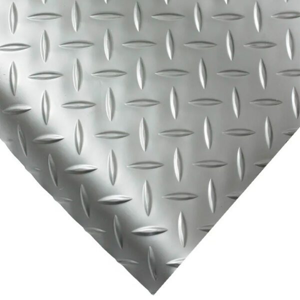 Piso R Pvc Diamantado 1,2 Mms X 2 Mts Plata .1 Mt Lineal