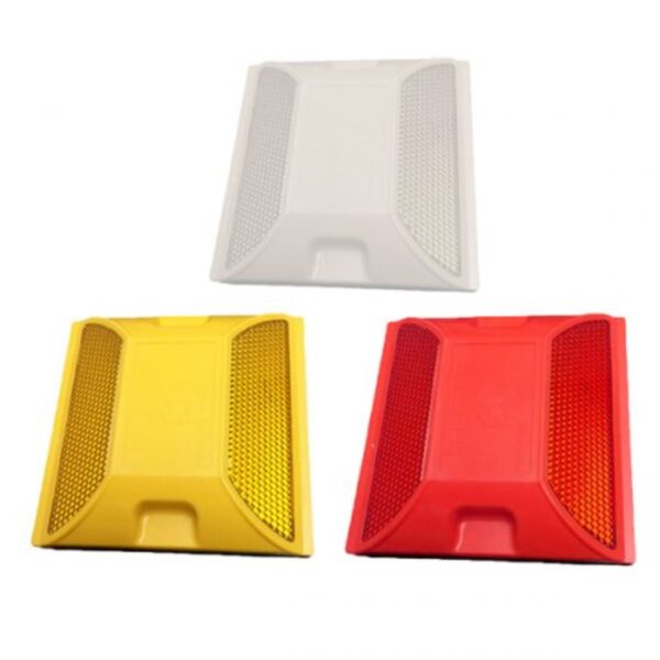 Tacha Reflectiva Plástico Abs 100X100X20Mm Amarillo - Imagen 4