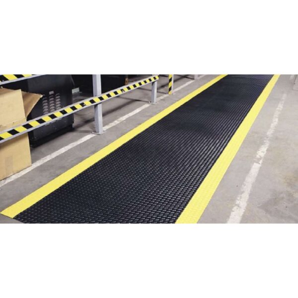 Piso R Eva Diamantado Segur/Antif 10Mmx1,22Mts Neg/Amar - Imagen 5