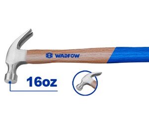 Martillo Carpintero Mango De Madera 16 Oz