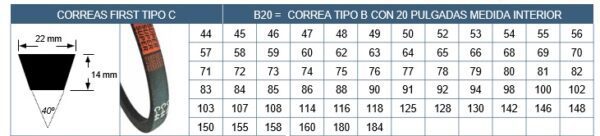 Correas  C 146 .(146" Int X 22 Mm. ) - Imagen 3