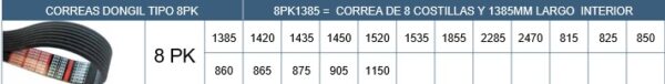 Correas   8Pk-1535 Dongil - Imagen 2