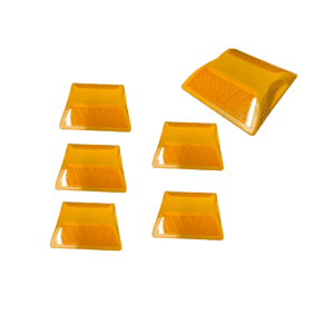 Tacha Reflectiva Plástico Abs 100X75X18Mm Amarillo Pack 6