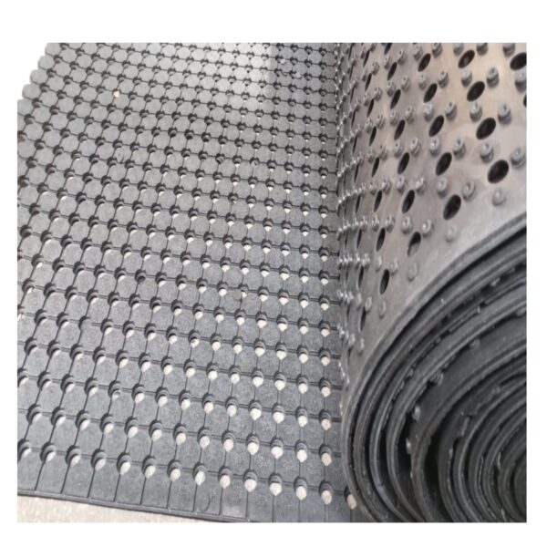 Piso R Goma Con Orificios 10Mmx1,83Mts. Negro Rollo 10 Mts - Imagen 2