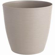 Maceta Redonda Estilo Piedra 33X30 Cm Taupe