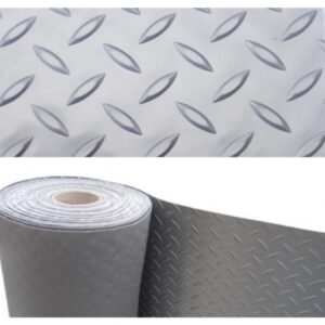 Piso R Pvc Diamantado 1,2 Mms X 2 Mts Gris .1 Mt Lineal
