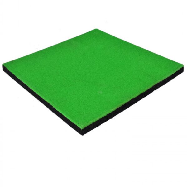 Pastelón De Caucho Palmeta 50X50Cm Epdm, 25Mm Espesor Color Verde.