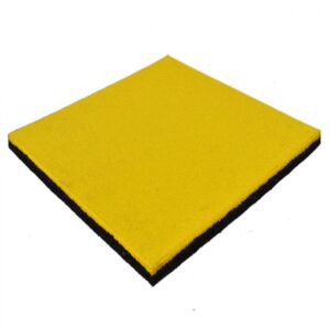 Pastelón De Caucho Palmeta 50X50Cm Epdm, 25Mm Espesor Color Amarillo
