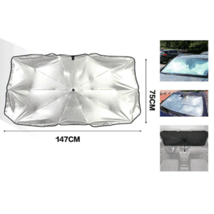 PARASOL PARA VEHICULO UNIVERSAL TIPO PARAGUAS, 145X75 CM