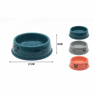 Plato Tazon Para Mascotas 27,4 Cm Colores Azul-Gris-Rosa