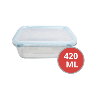 Pote Vidrio Rectangular 420 Ml