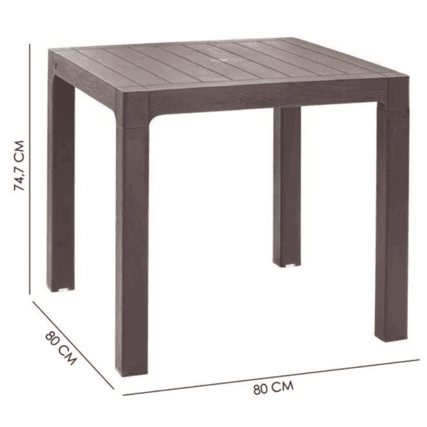Mesa Roble C/Ratan 80X80 - Imagen 2