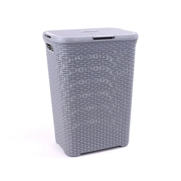 Cesto Modelo Ratan Grande 62L Gris