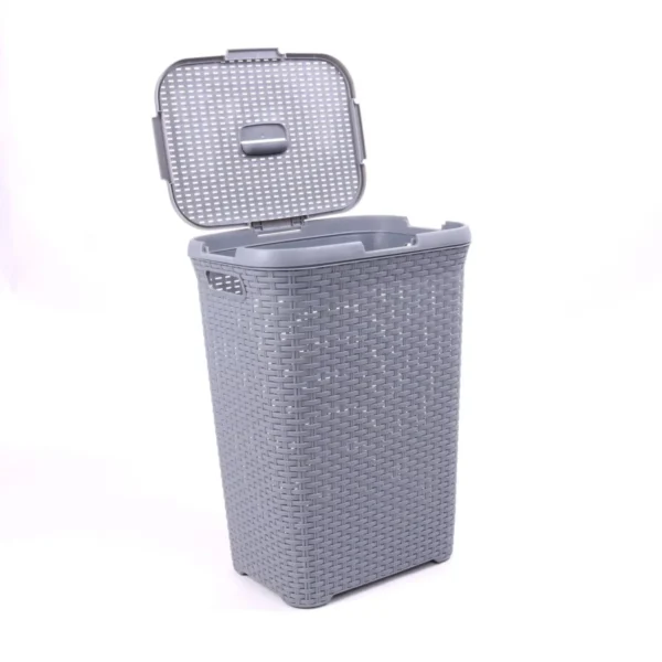Cesto Modelo Ratan Grande 62L Gris - Imagen 3