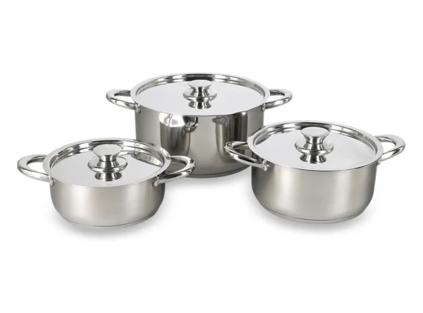 Bateria De Cocina 420-6Ss  Cacerolas 18 - 20 Y 24 Cms.1,5, 2 Y 5 L. - Imagen 2