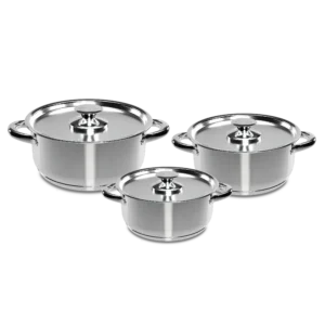 Bateria De Cocina 420-6Ss  Cacerolas 18 - 20 Y 24 Cms.1,5, 2 Y 5 L.