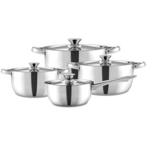 Bateria De Cocina 460-8Ss  Cacerolas 18 - 24 - 26 -Cazo 16 Cms.