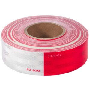 Cinta Reflectante Diamante Blanca/ Rojo 50Mm X 5 Mts