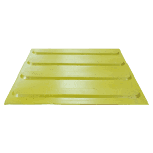 Palmeta Táctil De Goma No Vidente Estriada 30X30 Amarilla