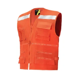 Chaleco Geologo Poplin Naranjo C/Reflectante T- Xl