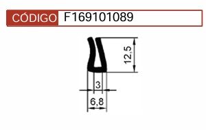 Corredera U 13Mms Rollo 50 Mts
