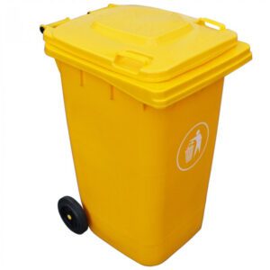 Cont Basura 240Lt Amarillo C/Tapa Y Ruedas 56X70X101Cm "Pl"