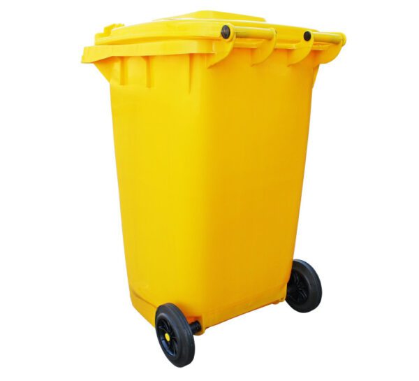 Cont Basura 240Lt Amarillo C/Tapa Y Ruedas 56X70X101Cm "Pl" - Imagen 2