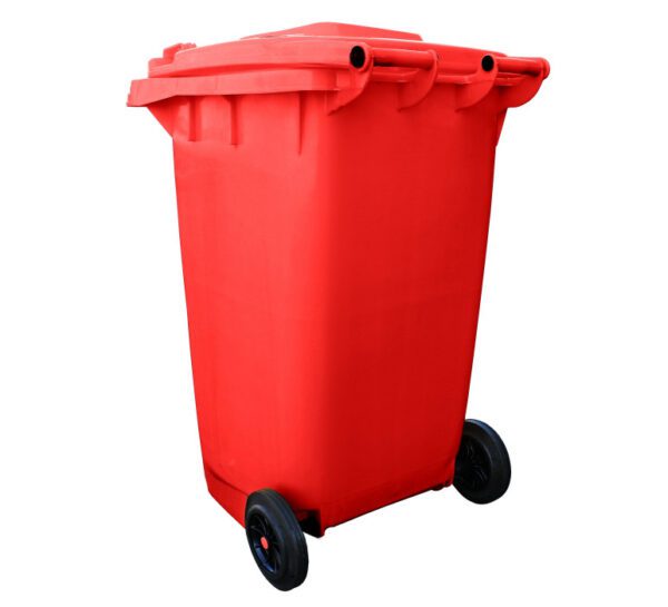 Cont Basura 240Lt Rojo C/Tapa Y Ruedas 56X70X101Cm "Pl" - Imagen 2