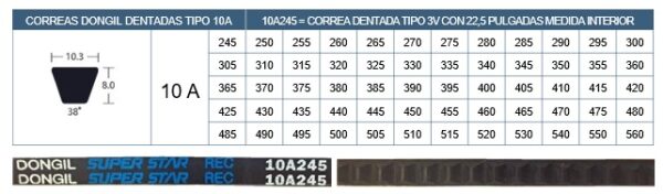 Correas Dentadas A-067 13A-690 Dongil - Imagen 2