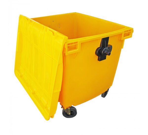 Cont Basura 1.100Lt Amarillo C/Tapa Y Ruedas 136X106X129Cm - Imagen 2