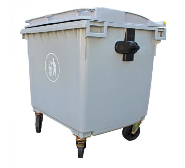 Cont Basura 1.100Lt Gris C/Tapa Y Ruedas 136X106X129Cm - Imagen 2