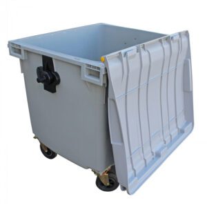 Cont Basura 1.100Lt Gris C/Tapa Y Ruedas 136X106X129Cm