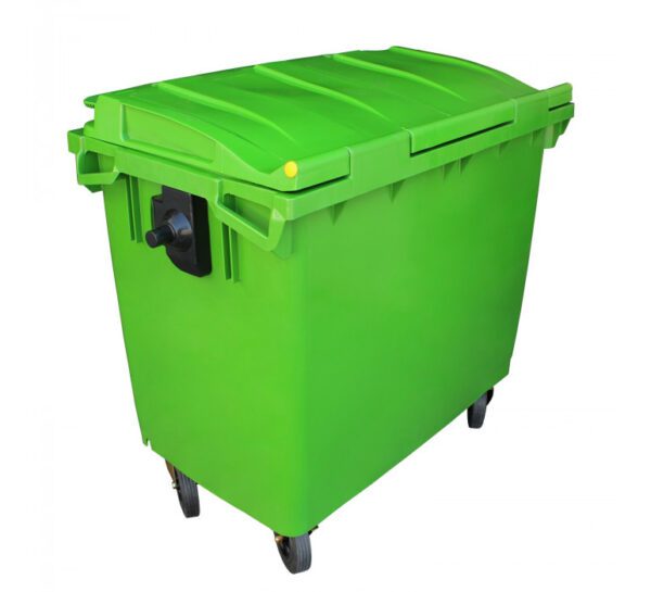 Cont Basura 1.100Lt Verde C/Tapa Y Ruedas 136X106X129Cm - Imagen 2