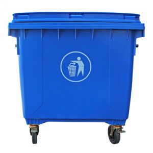 Cont Basura 1.100Lt Azul C/Tapa Y Ruedas 136X106X129Cm