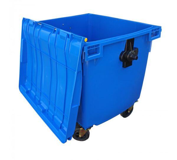 Cont Basura 1.100Lt Azul C/Tapa Y Ruedas 136X106X129Cm - Imagen 2