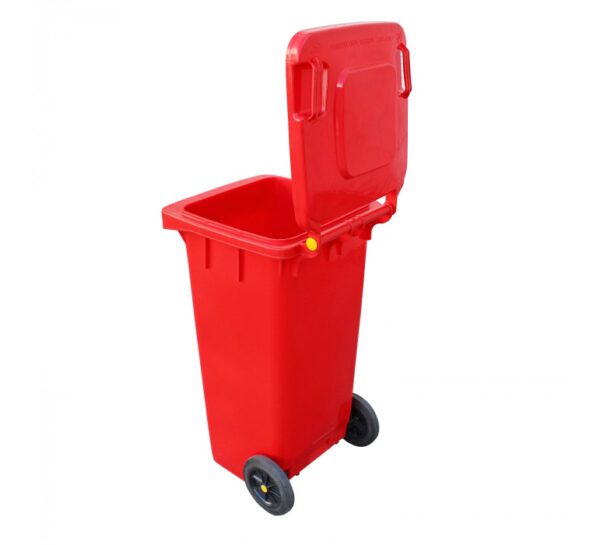 Cont Basura 360Lt Rojo C/Tapa Y Ruedas 85X71X111Cm - Imagen 3
