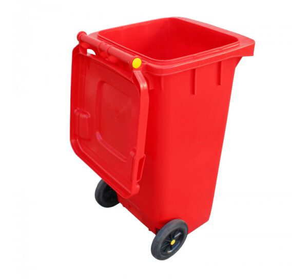 Cont Basura 360Lt Rojo C/Tapa Y Ruedas 85X71X111Cm - Imagen 2